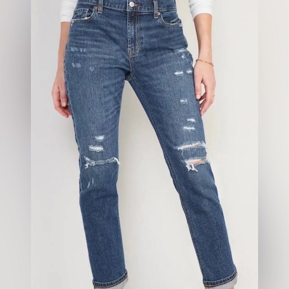 Old Navy Mid-Rise Boyfriend Jeans Size 4